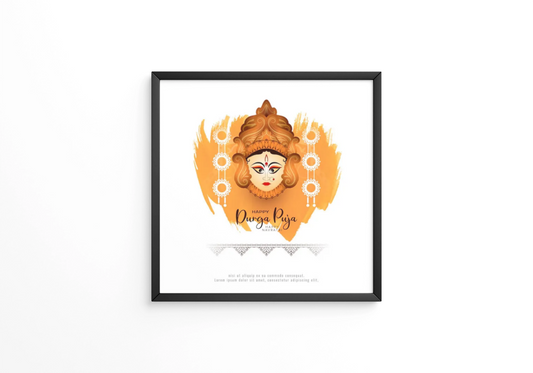 Durga Puja and Happy navratri festivall frame