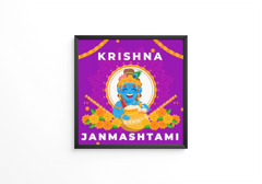 Flat janmashtami frame