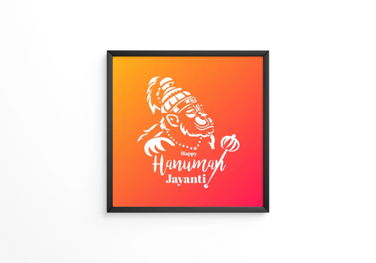 Happy Hanuman Jayanti festival frame