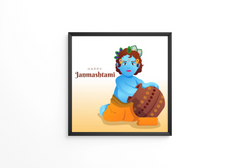 krishna eating butter frames