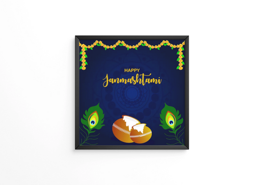 Indian Festival Happy Janmashtami frames