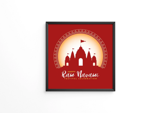 Happy Ram Navami cultural Hindu festival wishes celebration frame