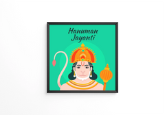 Flat hanuman jayanti frame