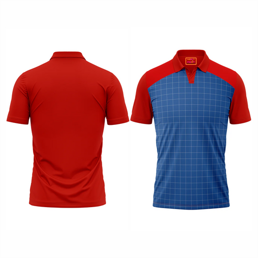 Red Polo Neck Half Sleeve T Shirt Nextprint C1293