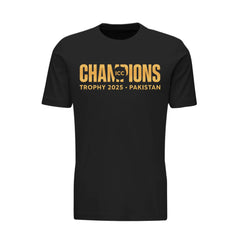 Next Print ICC Champions Trophy 2025 All Nations Black T-shirt.