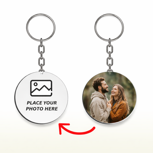 Next Print Customised Round Shape Key Chain With Your Photo Print.