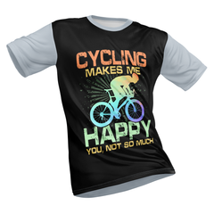 Polyester Half Sleeve T-Shirt with Round Collar and All Over Digital Print.