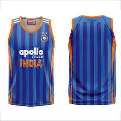 NEXT PRINT Customised India Cricket Sleeveless Jersey - Personalize Your World Cup Kit.