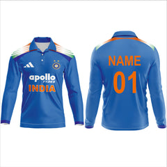 Next Print Customised Cricket India Team Jersey.With Your Name and Number Print.