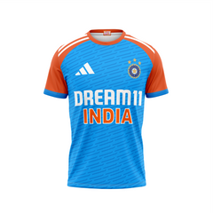 India Cricket Name And Number Printed Jersey 2024.