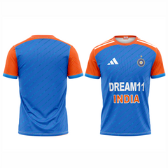 India Cricket Round Neck Name And Number Printed Jersey 2024.