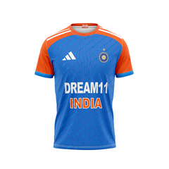 India Cricket Round Neck Name And Number Printed Jersey 2024.