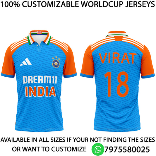 Next Print Customized India Jersey - Print your own name number and logo