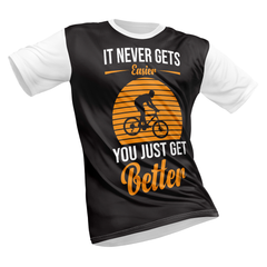 Polyester Half Sleeve T-Shirtwith Round Collar and All Over Digital Print.