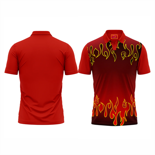Red Polo Neck Half Sleeve T Shirt Nextprint J186
