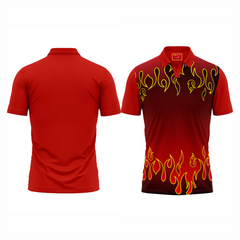 Red Polo Neck Half Sleeve T Shirt Nextprint J186
