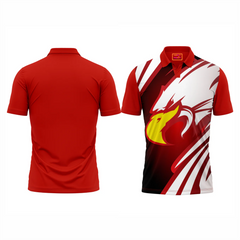 Red Polo Neck Half Sleeve T Shirt Nextprint J187