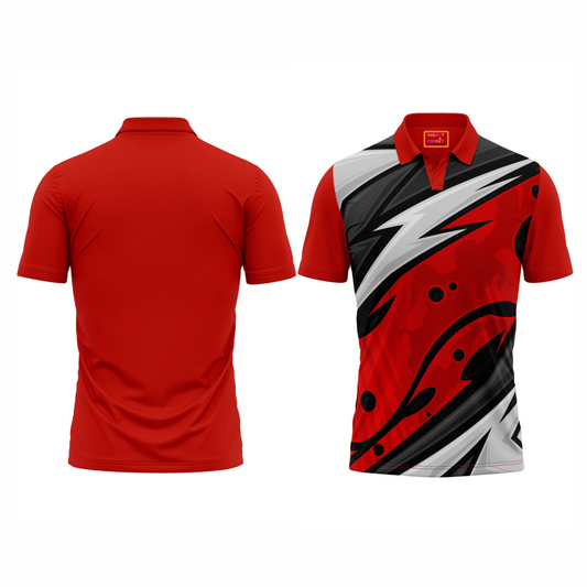 Red Polo Neck Half Sleeve T Shirt Nextprint L182