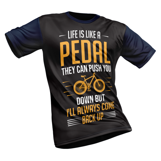 Polyester Half Sleeve T-Shirtwith Round Collar and All Over Digital Print.