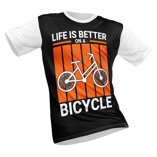 Polyester Half Sleeve T-Shirtwith Round Collar and All Over Digital Print.