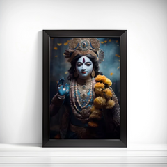 3d representation of hindu deity krishna frames