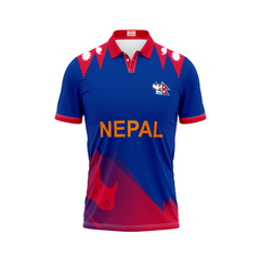 Next Print Customised Name and Number Printed Nepal Cricket Jersey.