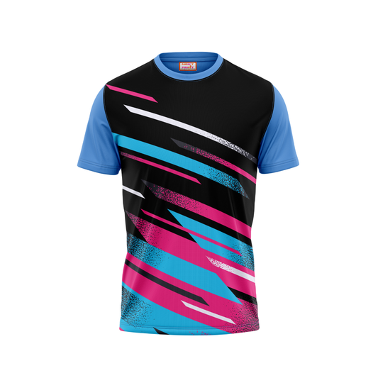 Round Neck Printed Jersey Skyblue NP00102