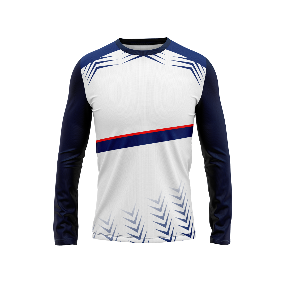 Round Neck Fullsleeve Printed Jersey White NP00110