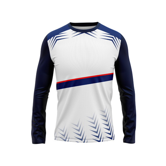 Round Neck Fullsleeve Printed Jersey White NP00110