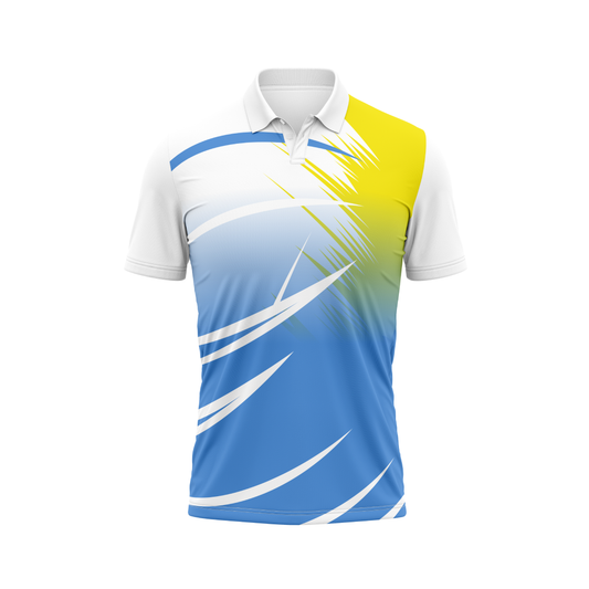 Polo Neck Printed Jersey White NP00114