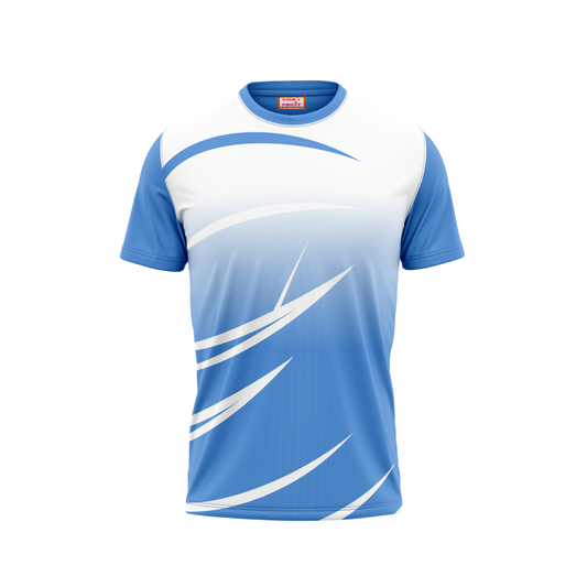 Round Neck Printed Jersey Skyblue NP00114