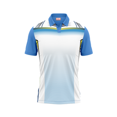 Polo Neck Printed Jersey Sky Blue NP00115