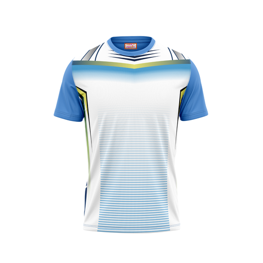 Round Neck Printed Jersey Skyblue NP00115