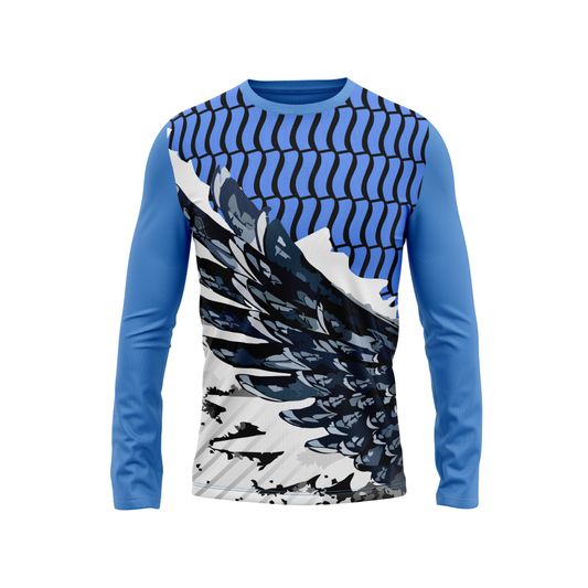 Round Neck Fullsleeve Printed Jersey Skyblue NP00117