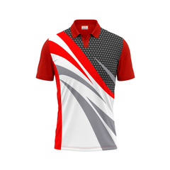 Polo Neck Printed Jersey Red NP00118