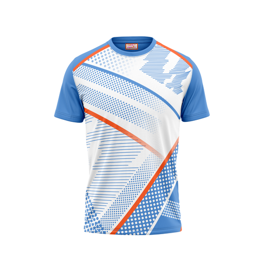 Round Neck Printed Jersey Skyblue NP00122