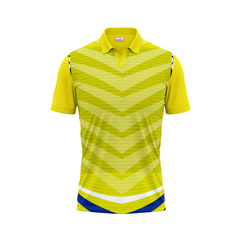 Polo Neck Printed Jersey Yellow NP00123