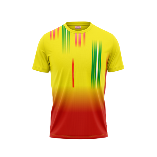 Round Neck Printed Jersey Yellow NP00124