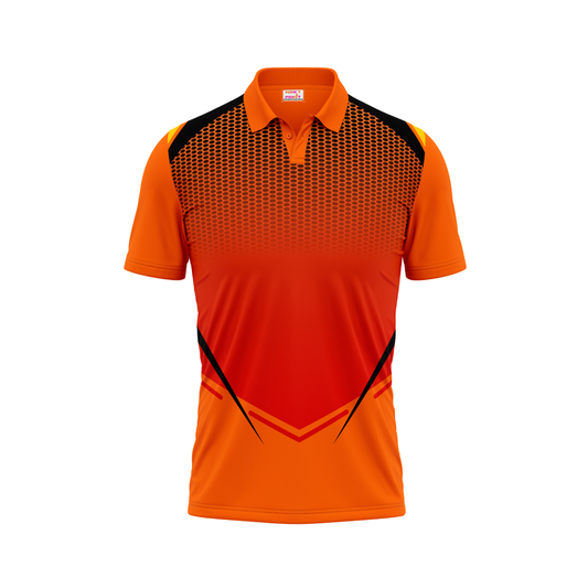 Polo Neck Printed Jersey Orange NP00125