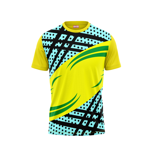 Round Neck Printed Jersey Yellow NP00124