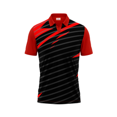 Polo Neck Printed Jersey Red NP00139