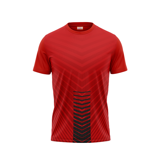Round Neck Printed Jersey Red NP0013