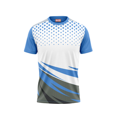 Round Neck Printed Jersey Skyblue NP00143