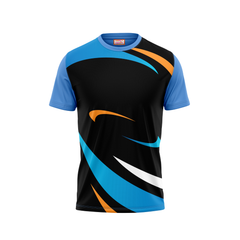 Round Neck Printed Jersey Skyblue NP00144