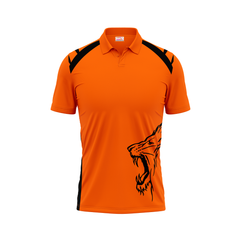 Polo Neck Printed Jersey Orange NP00145