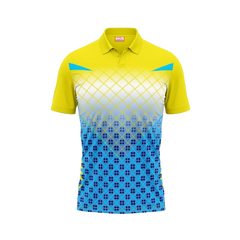 Polo Neck Printed Jersey Yellow NP00154