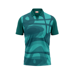 Next Print Polo Neck Printed Jersey Green NP0016