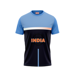 Round Neck Printed Jersey Skyblue NP00177