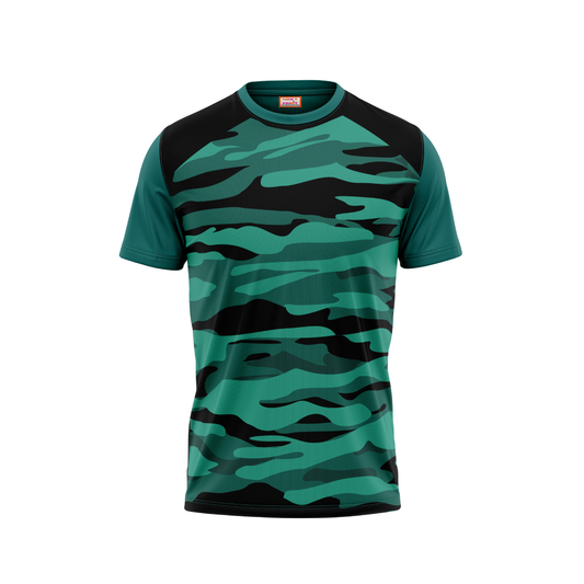 Round Neck Printed Jersey Green NP0017