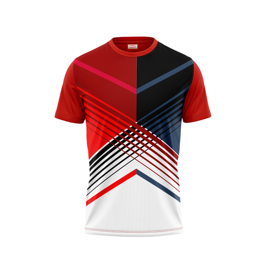 Round Neck Printed Jersey Red NP00183